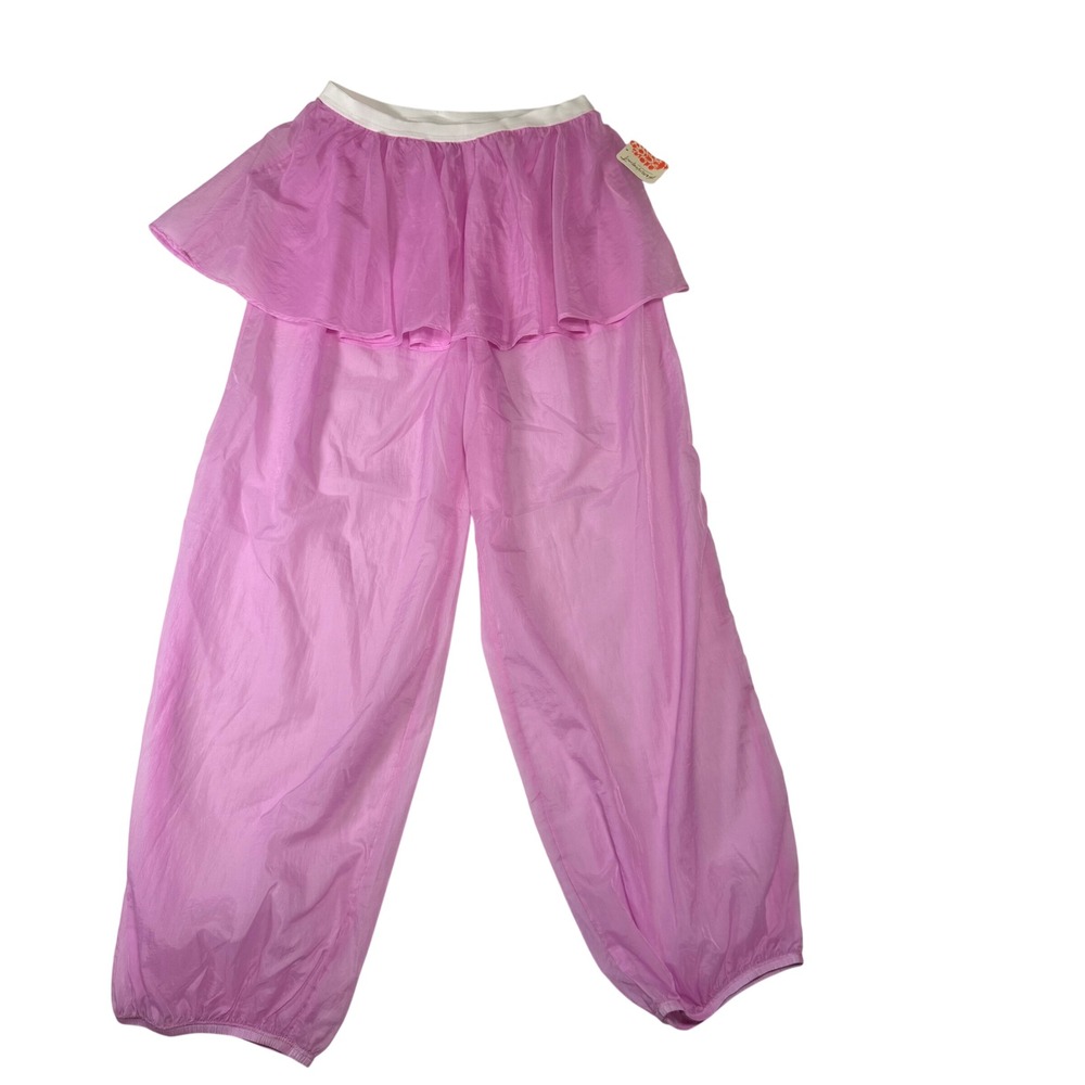 FP Movement Free People Step On Pants Pink Skirted Sheer Nylon Small NWT - Picture 4 of 8